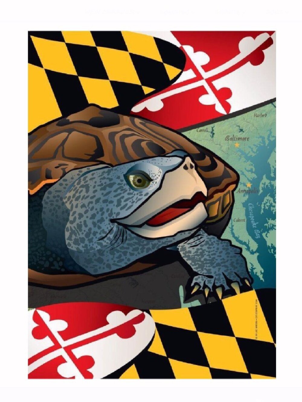 Maryland Flag Terrapin Turtle Garden Flag - NEW Fast Ship